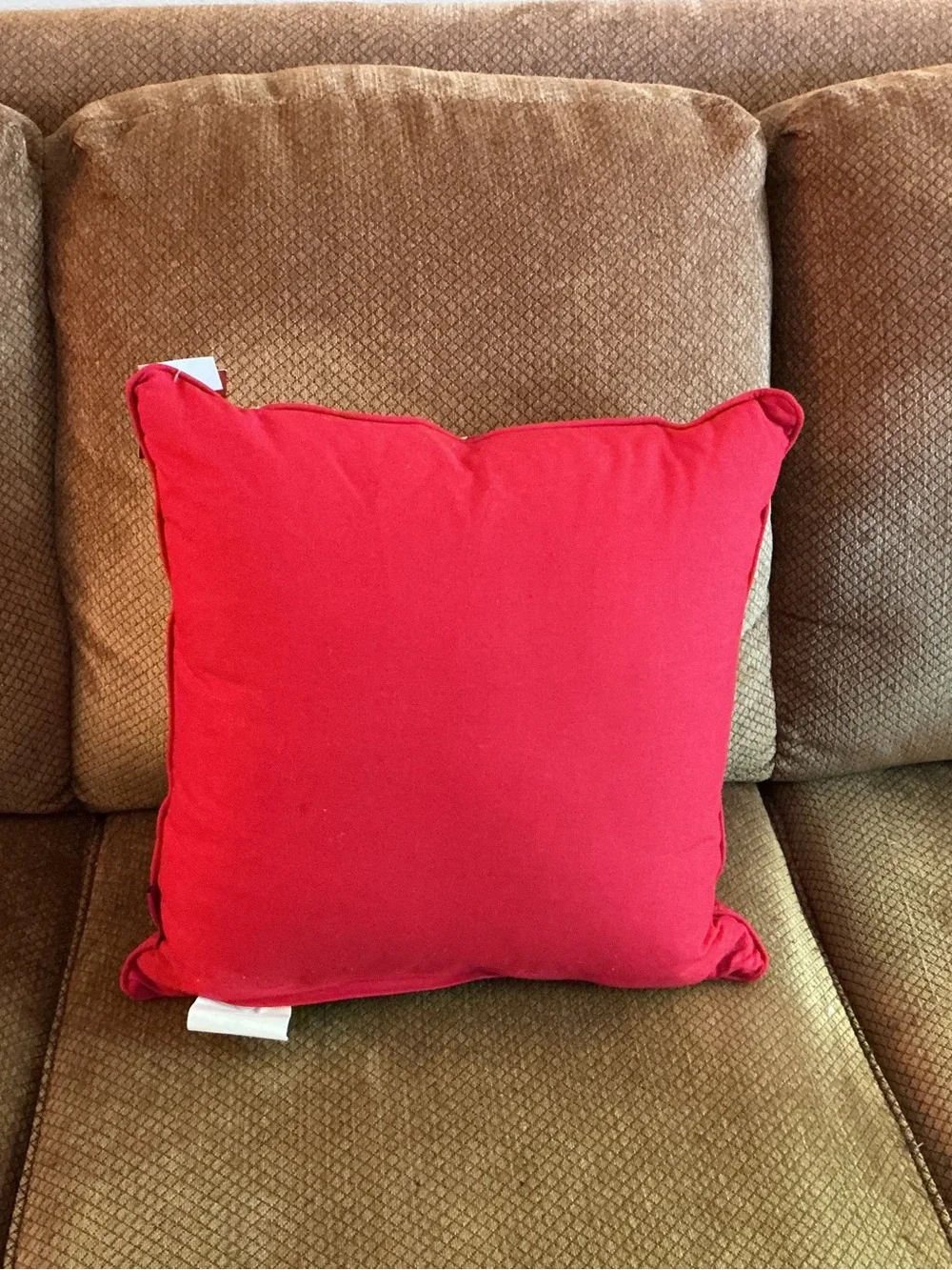 Red Beaded White & Gold Snake Decorative Pillow
